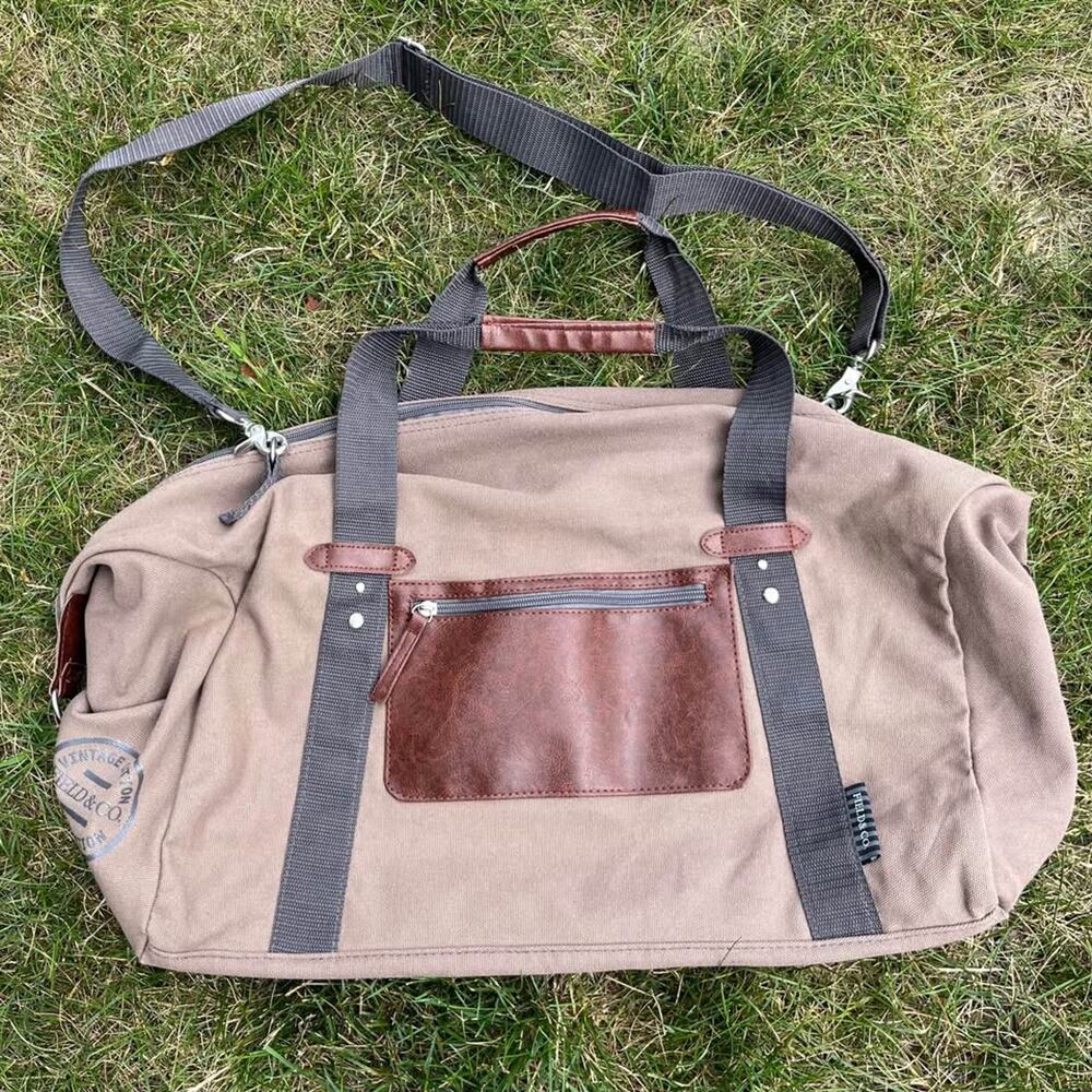 Field & Co. Khaki Duffel Bag With Shoulder Adjustable Strap
